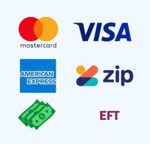 We accept all major credit cards and other payment options available